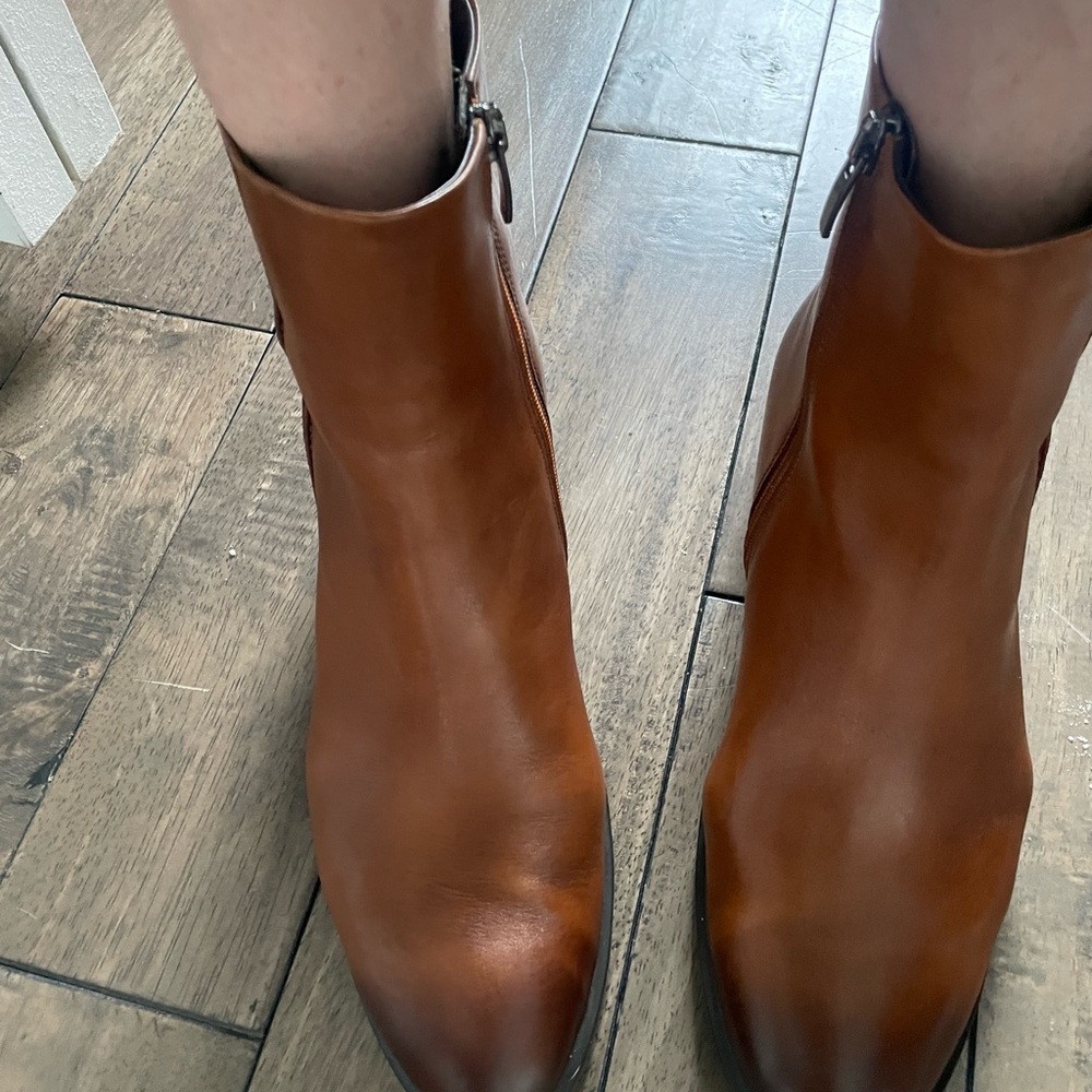 Brown Leather Ankle Boots